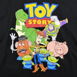 Toy Story 4 Shirt Women's XL Black Disney Pixar Graphic Tee Buzz Woody Piggy